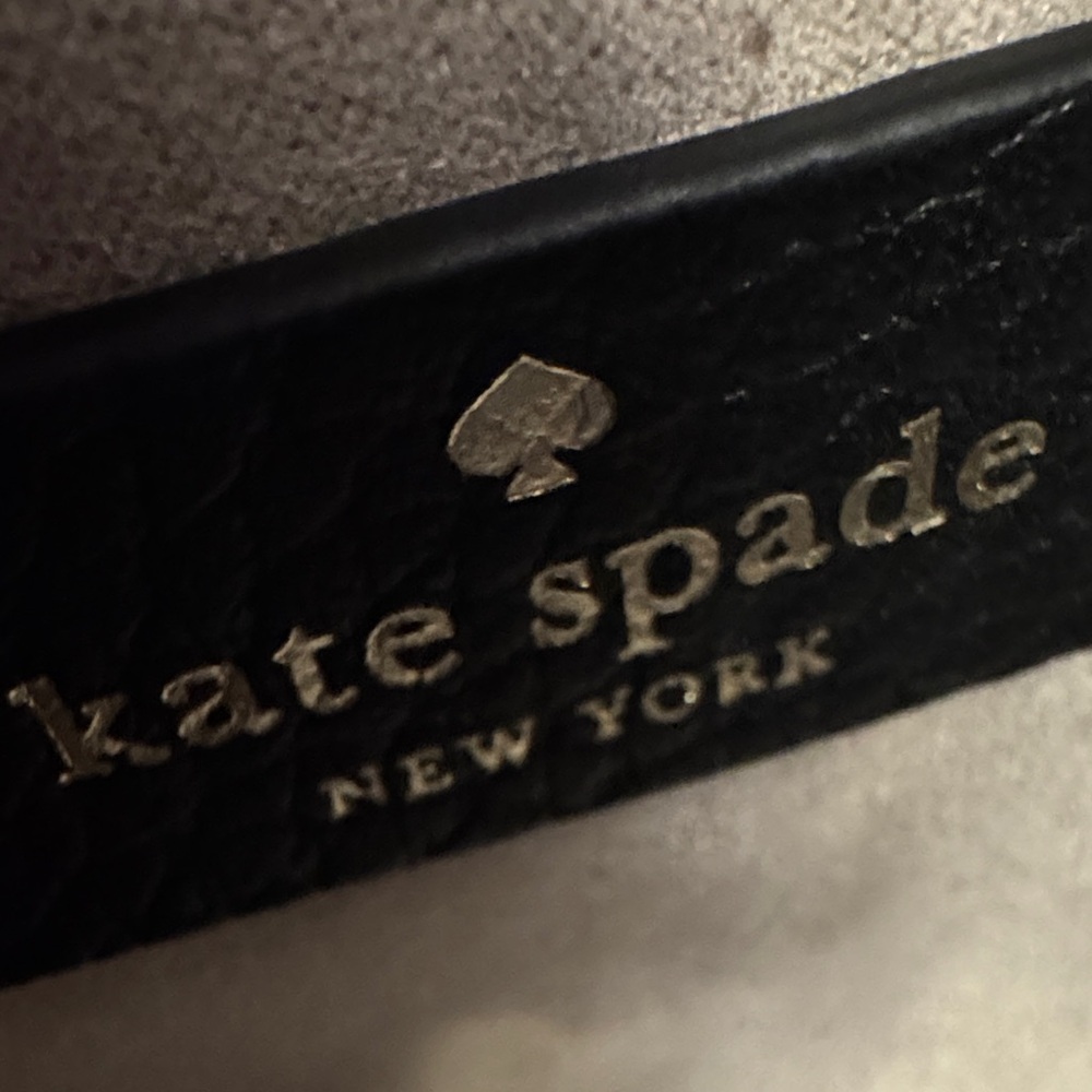 NWT kate spade stash small Black Pebbled authentic Leather Satchel w Strap New - Picture 7 of 15